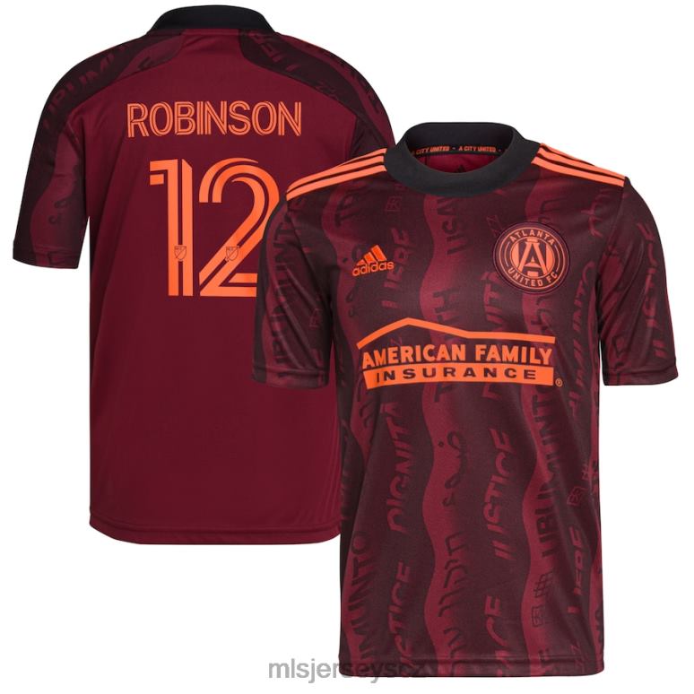 MLS Jerseys atlanta united fc miles robinson adidas maroon 2021 unity replika hráčského dresu děti trikot ZN2H01205