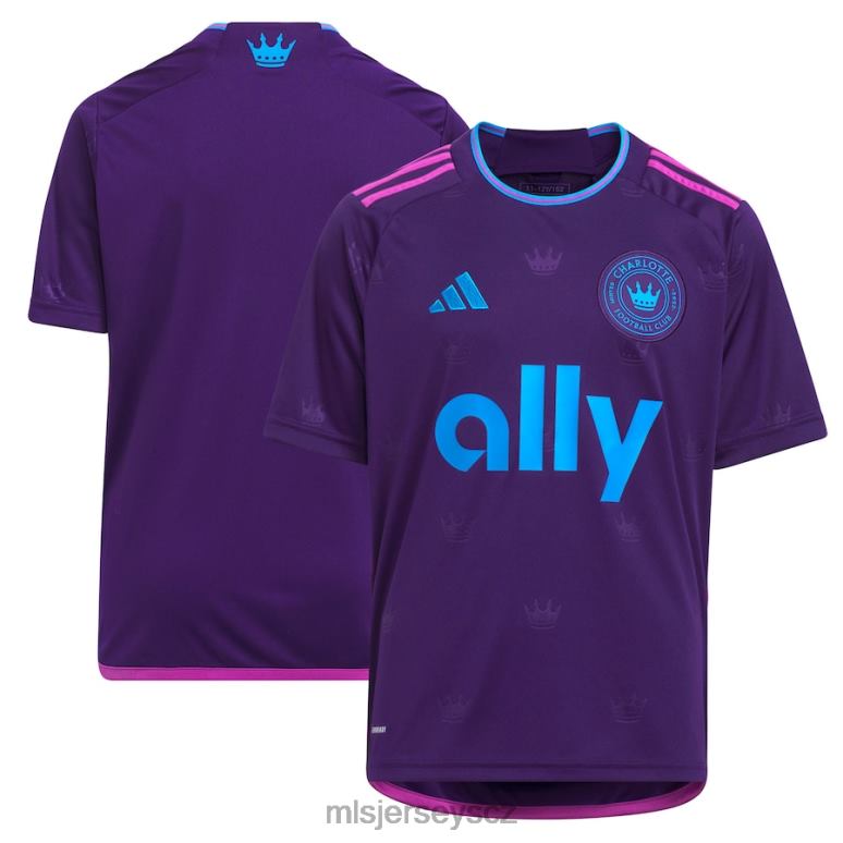MLS Jerseys charlotte fc adidas purple 2023 sada korunovačních klenotů replika dresu děti trikot ZN2H023