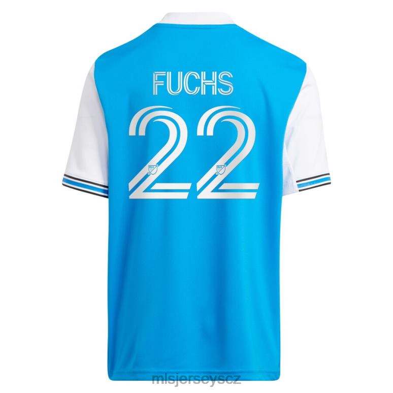 MLS Jerseys charlotte fc christian fuchs adidas blue 2022 primární replika hráčského dresu děti trikot ZN2H01250