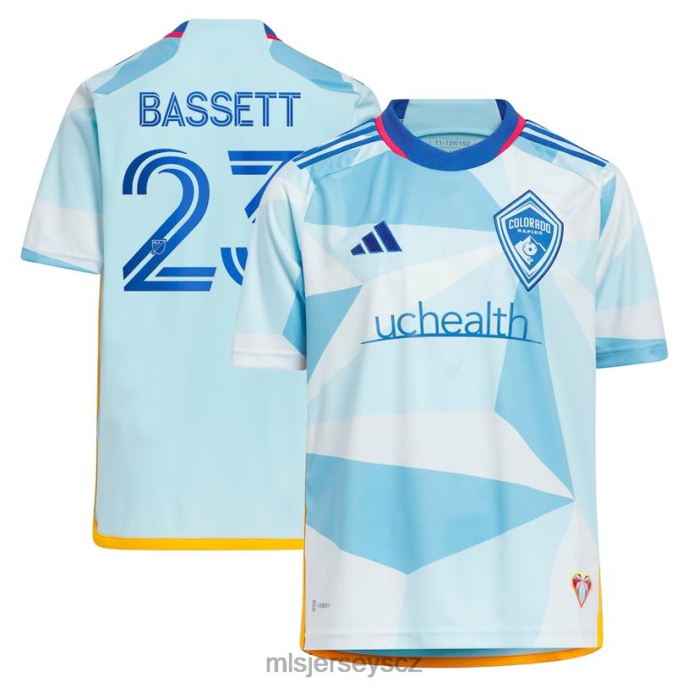 MLS Jerseys colorado rapids cole bassett adidas světle modrý 2023 nový denní kit replika dresu děti trikot ZN2H0842
