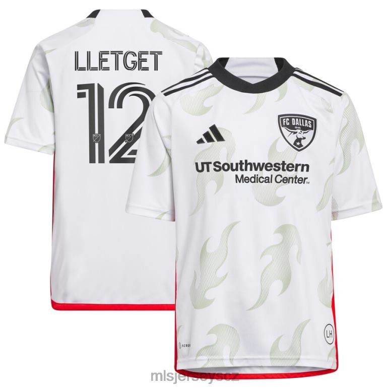 MLS Jerseys fc dallas sebastian lletget adidas white 2023 burn baby burn replika hráčského dresu děti trikot ZN2H01123