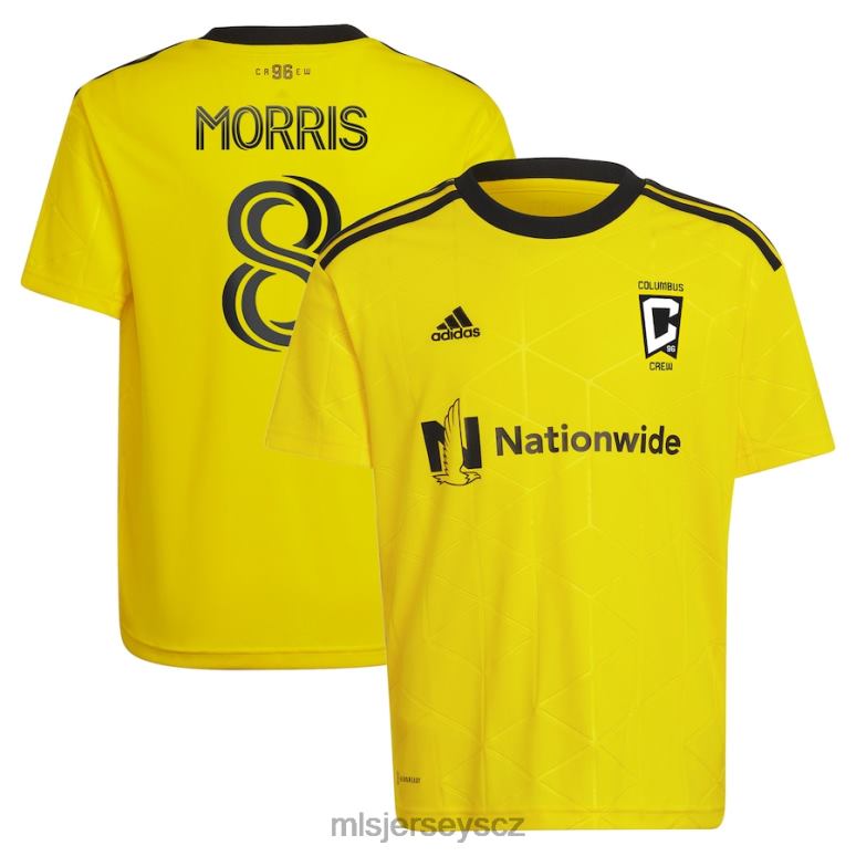 MLS Jerseys Columbus crew aidan morris adidas žlutý 2023 zlatý standardní kit replika hráčského dresu děti trikot ZN2H01223