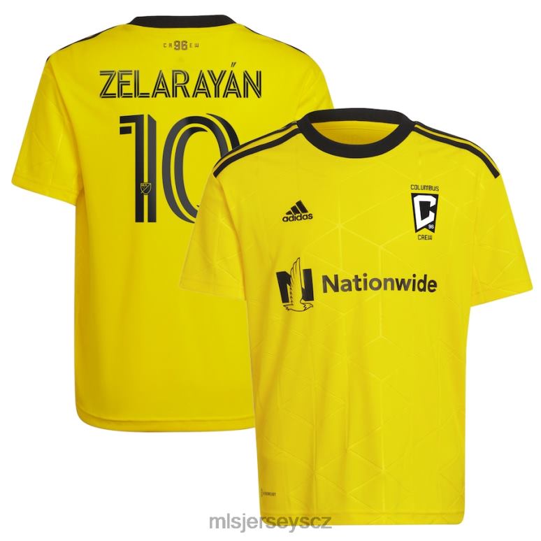 MLS Jerseys Columbus crew lucas zelarayan adidas žlutý 2022 zlatý standardní kit replika hráčského dresu děti trikot ZN2H0431