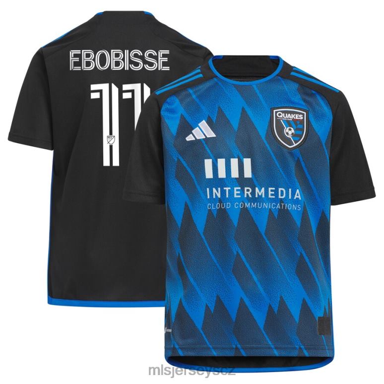 MLS Jerseys san jose zemětřesení jeremy ebobisse adidas blue 2023 aktivní porucha dres replika dresu děti trikot ZN2H0788