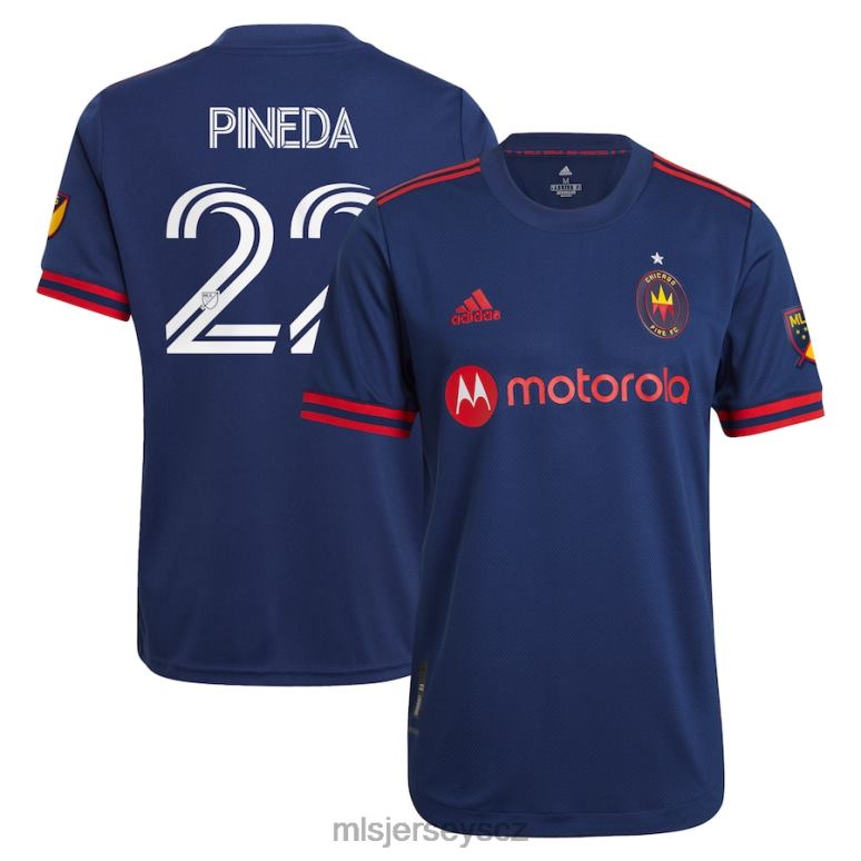 MLS Jerseys chicago fire mauricio pineda primární autentický hráčský dres adidas navy 2021 muži trikot ZN2H01239