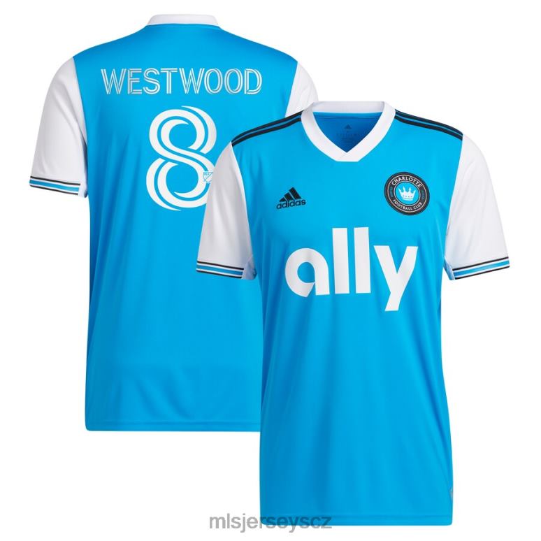 MLS Jerseys charlotte fc ashley westwood adidas blue 2023 nově ražená replika hráčského dresu muži trikot ZN2H0834