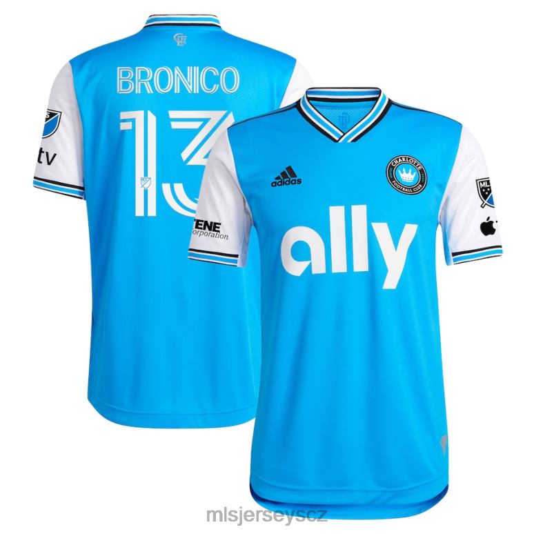 MLS Jerseys charlotte fc brandt bronico adidas blue 2023 nově ražený autentický hráčský dres muži trikot ZN2H0901