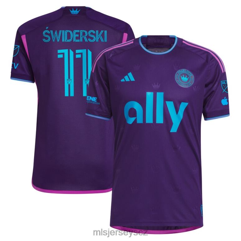 MLS Jerseys charlotte fc karol swiderski adidas purple 2023 sada korunovačních klenotů autentický dres muži trikot ZN2H0523