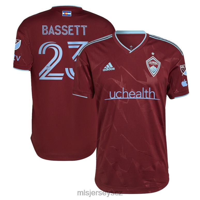 MLS Jerseys autentický hráčský dres colorado rapids cole bassett adidas burgundy 2023 club muži trikot ZN2H01069