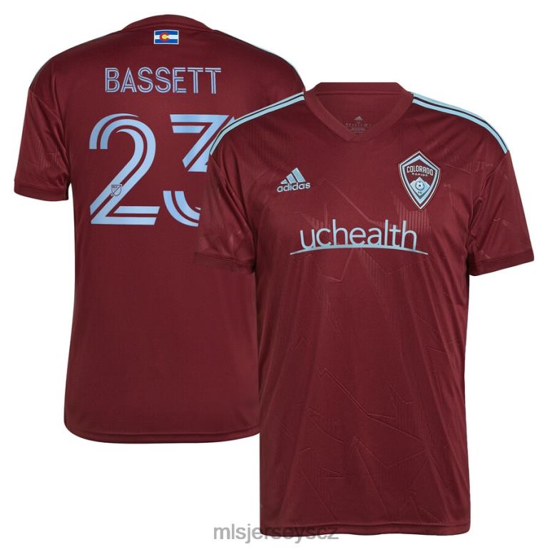 MLS Jerseys colorado rapids cole bassett adidas burgundy 2023 klubový replika hráčského dresu muži trikot ZN2H01093