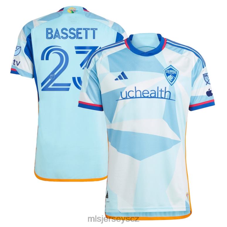 MLS Jerseys colorado rapids cole bassett adidas světle modrý 2023 new day kit autentický dres muži trikot ZN2H0727