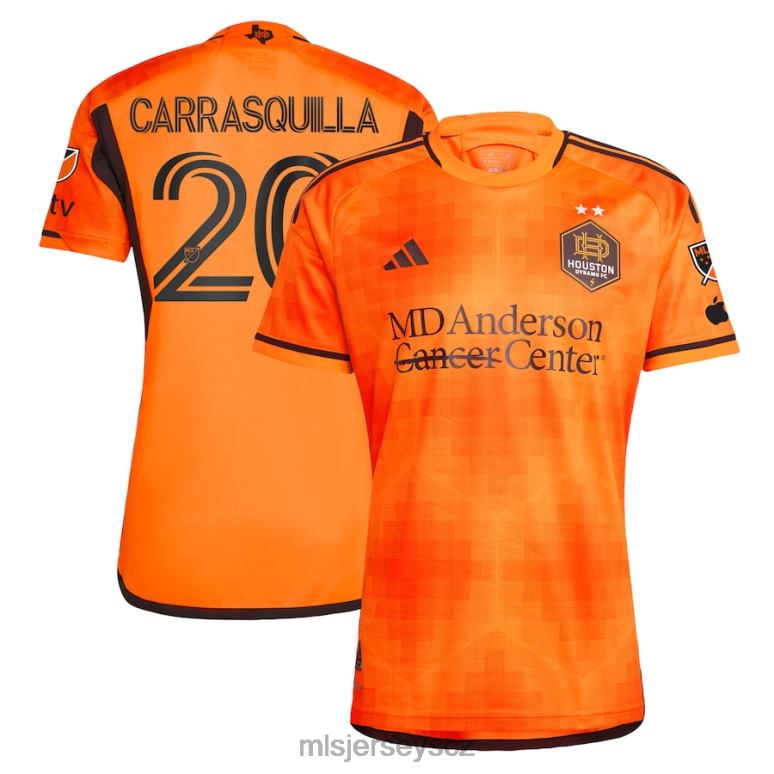 MLS Jerseys Houston dynamo fc adalberto carrasquilla adidas oranžový 2023 el sol autentický dres muži trikot ZN2H0646