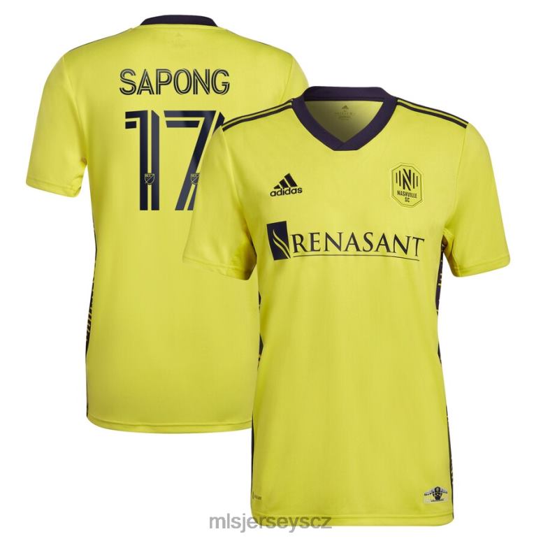 MLS Jerseys nashville sc c.j. sapong adidas yellow 2022 domácí souprava replika hráčského dresu muži trikot ZN2H01059