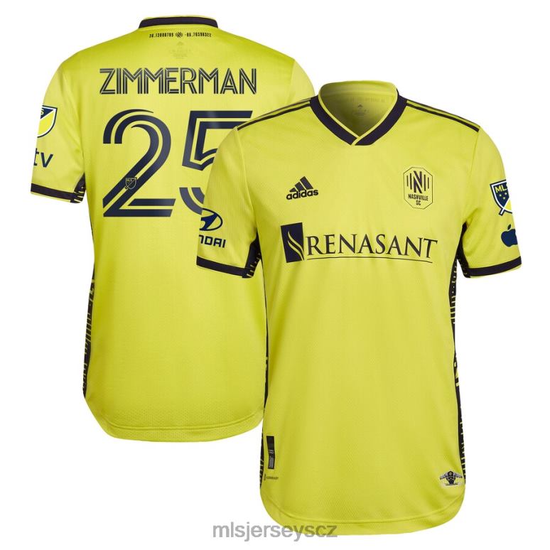 MLS Jerseys nashville sc walker zimmerman adidas žlutá 2023 souprava pro návrat domů autentický hráčský dres muži trikot ZN2H01284