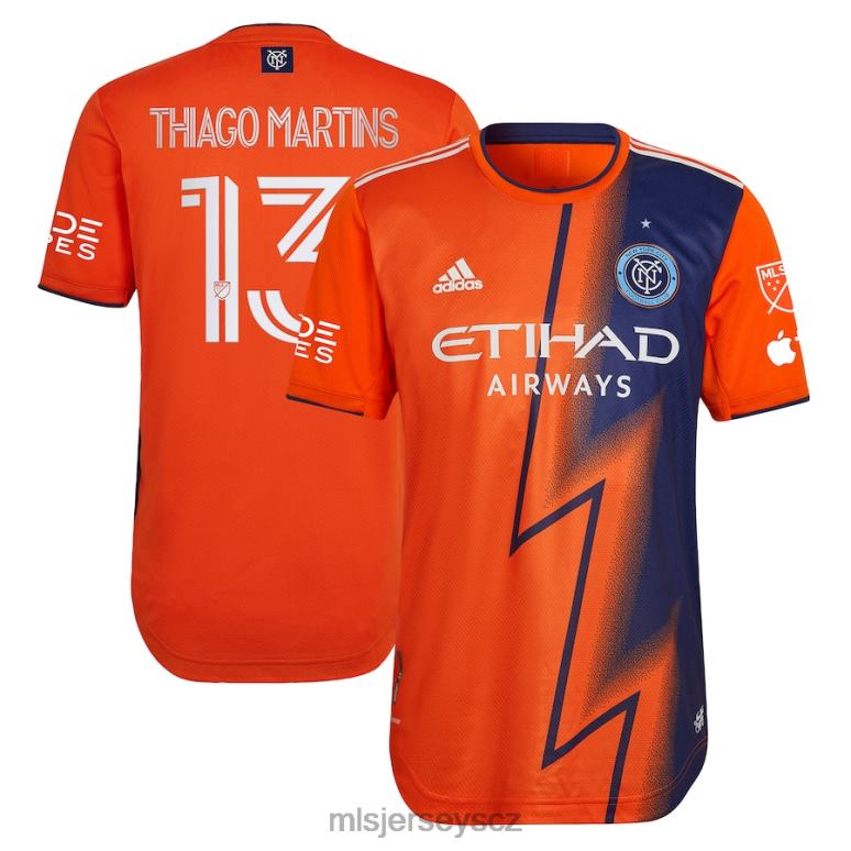 MLS Jerseys new york city fc thiago martins adidas orange 2023 the volt kit autentický hráčský dres muži trikot ZN2H01076