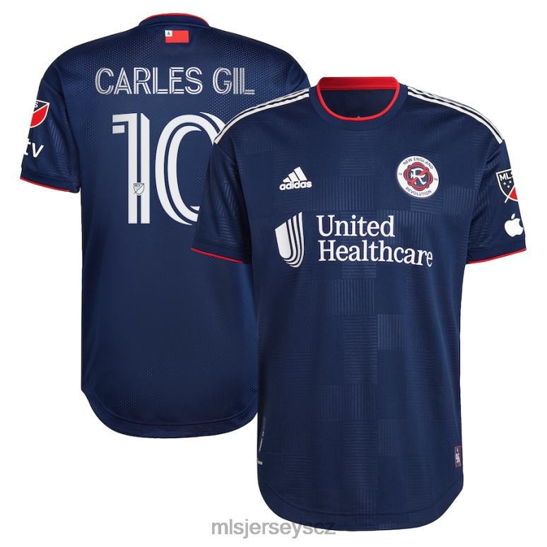 MLS Jerseys nová anglická revoluce carles gil adidas navy 2023 autentický hráčský dres liberty kit muži trikot ZN2H0298