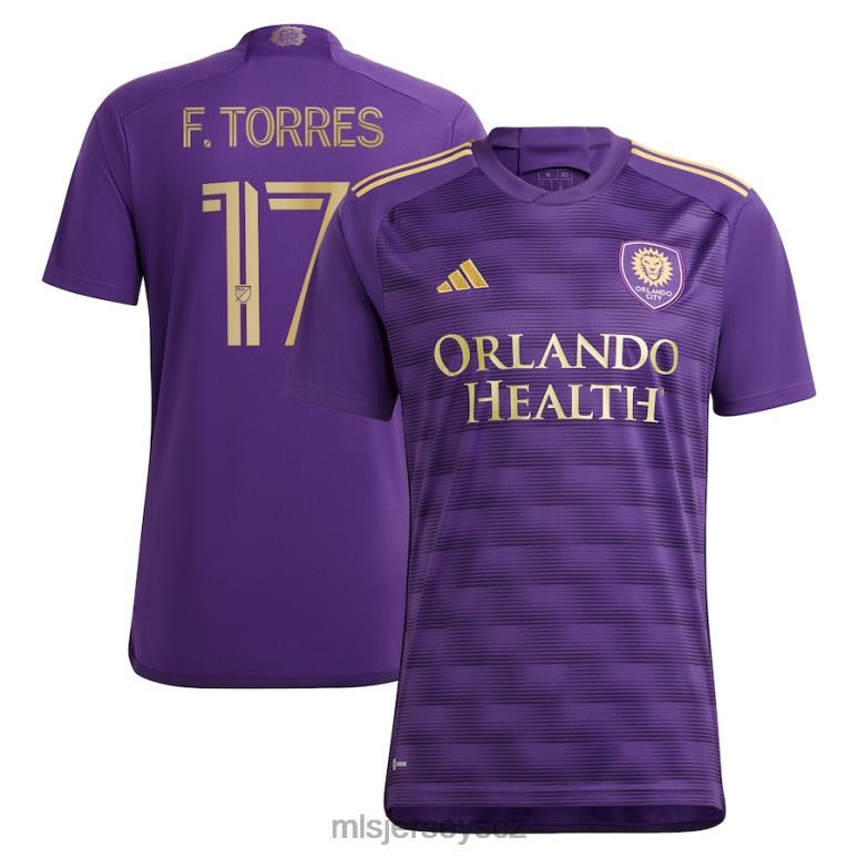MLS Jerseys orlando city sc facundo torres adidas purple 2023 nástěnná sada replika hráčského dresu muži trikot ZN2H0316