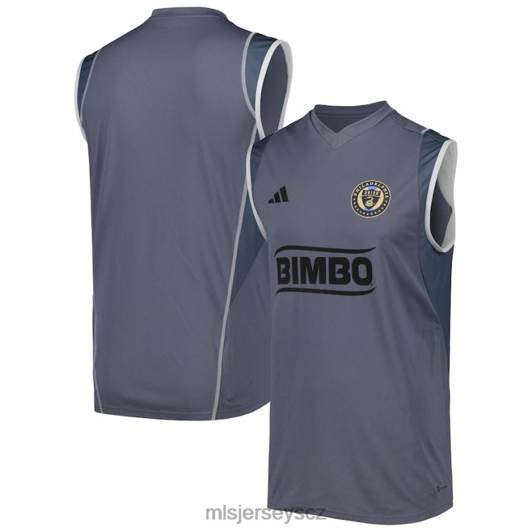 MLS Jerseys philadelphia union adidas šedý 2023 tréninkový dres na hřiště bez rukávů muži trikot ZN2H0464