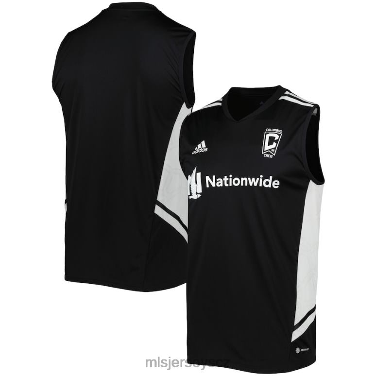 MLS Jerseys Columbus crew adidas černo/bílý tréninkový dres bez rukávů muži trikot ZN2H0747