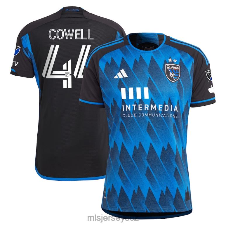 MLS Jerseys san jose zemětřesení cade cowell adidas blue 2023 active fault jersey autentický dres muži trikot ZN2H0479