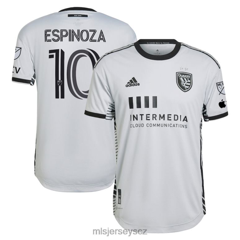 MLS Jerseys san jose zemětřesení cristian espinoza adidas grey 2023 the creator kit autentický hráčský dres muži trikot ZN2H0830