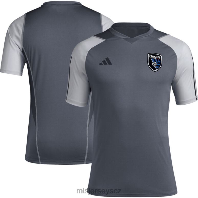 MLS Jerseys san jose zemětřesení adidas šedý tréninkový dres 2023 na hřišti muži trikot ZN2H0975