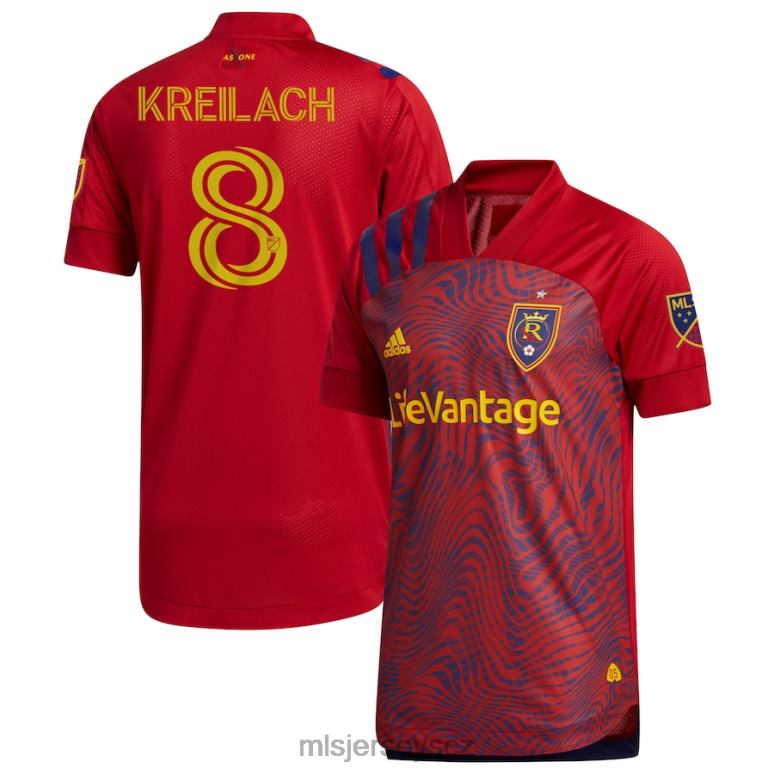 MLS Jerseys pravý solné jezero damir kreilach adidas červený primární autentický dres 2020 muži trikot ZN2H01261