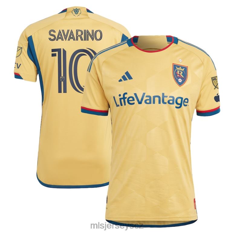 MLS Jerseys skutečné slané jezero jefferson savarino adidas gold 2023 the beehive state kit autentický hráčský dres muži trikot ZN2H0860