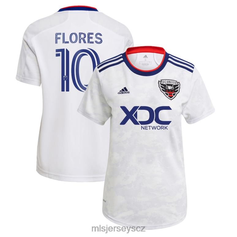 MLS Jerseys DC. United edison flores adidas white 2022 mramorová replika hráčského dresu ženy trikot ZN2H01521