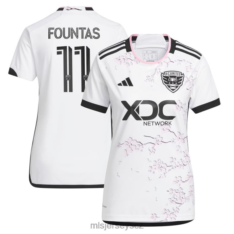 MLS Jerseys DC. united taxi fountas adidas white 2023 sada třešňového květu replika hráčského dresu ženy trikot ZN2H01426