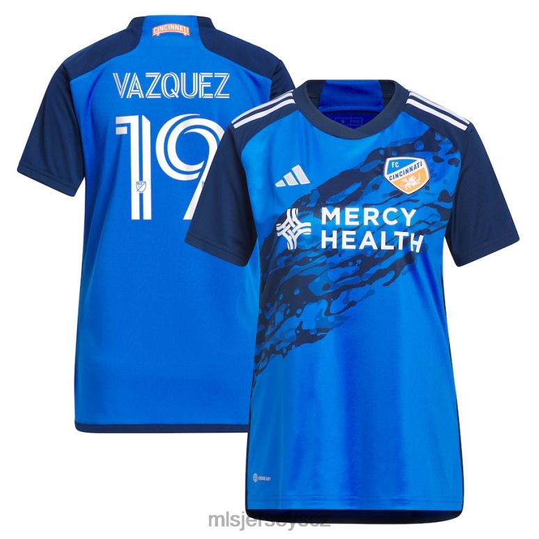 MLS Jerseys fc cincinnati brandon vazquez adidas blue 2023 river kit replika dresu ženy trikot ZN2H0591