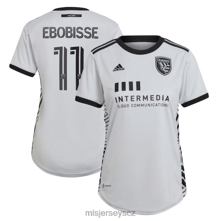 MLS Jerseys san jose zemětřesení jeremy ebobisse adidas grey 2022 kit pro tvůrce replika hráčského dresu ženy trikot ZN2H01358